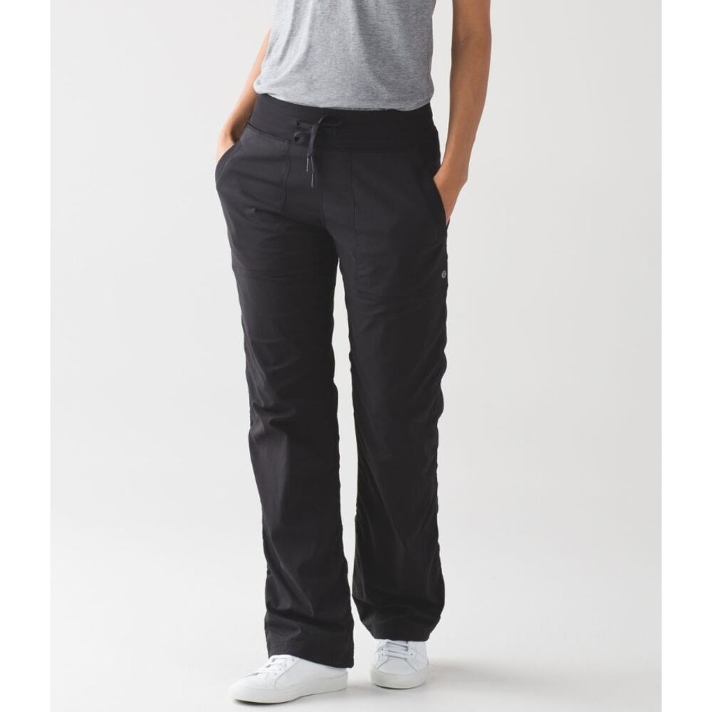 lululemon athletica Black Studio Straight-Leg Drawstring Pants
